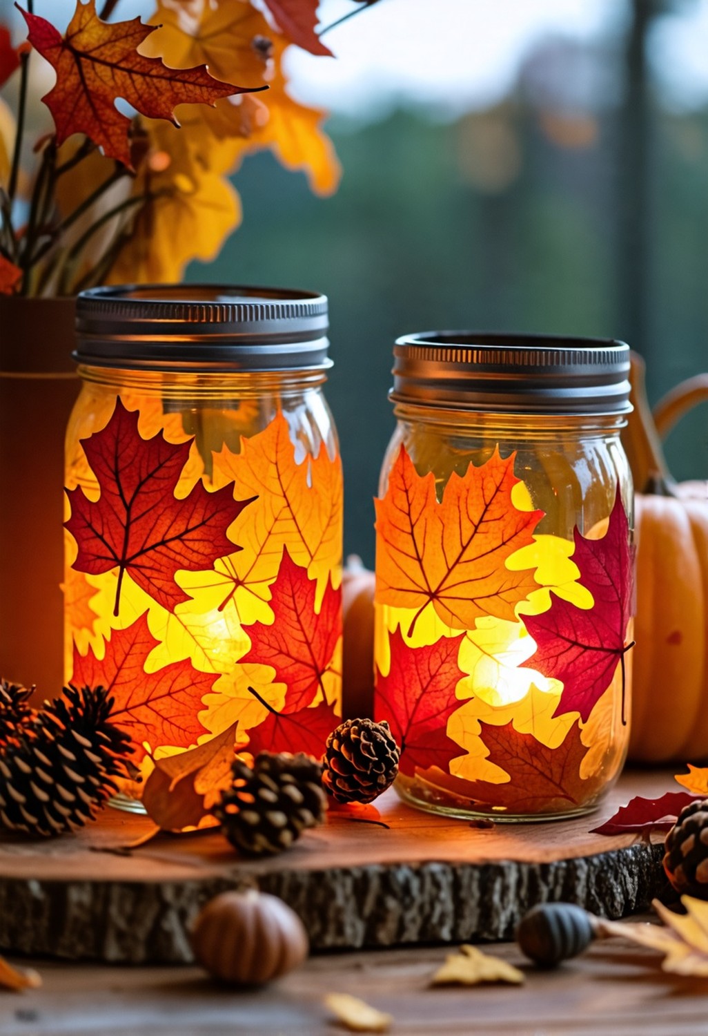 Fall Leaf Lanterns