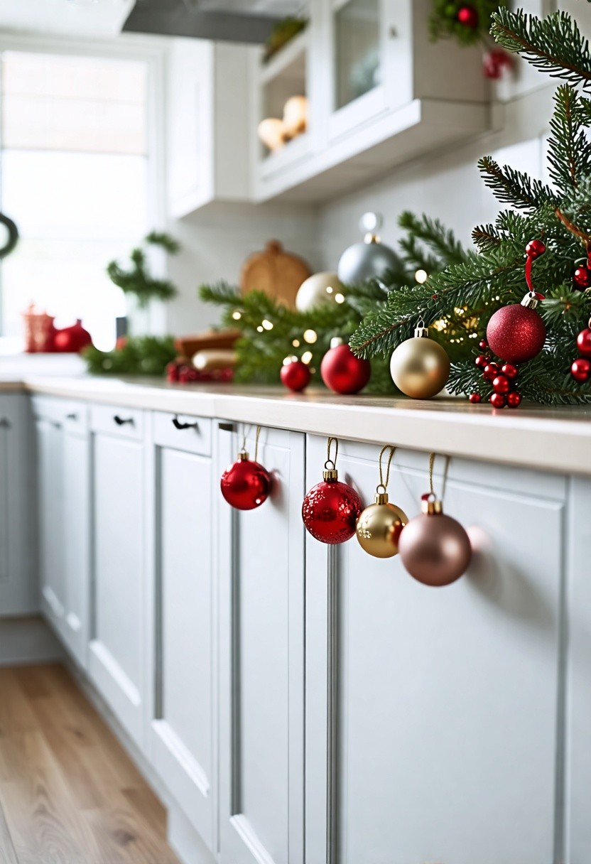 Hanging Ornaments from Cabinet Handles