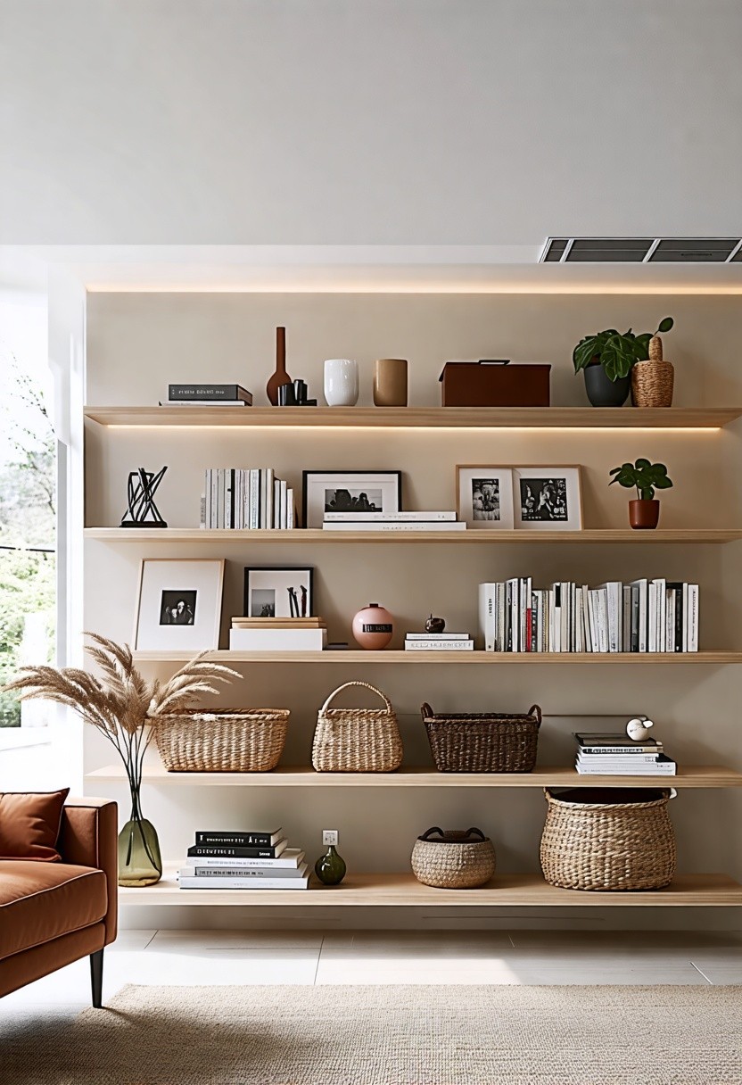 Incorporate Shelving with Storage