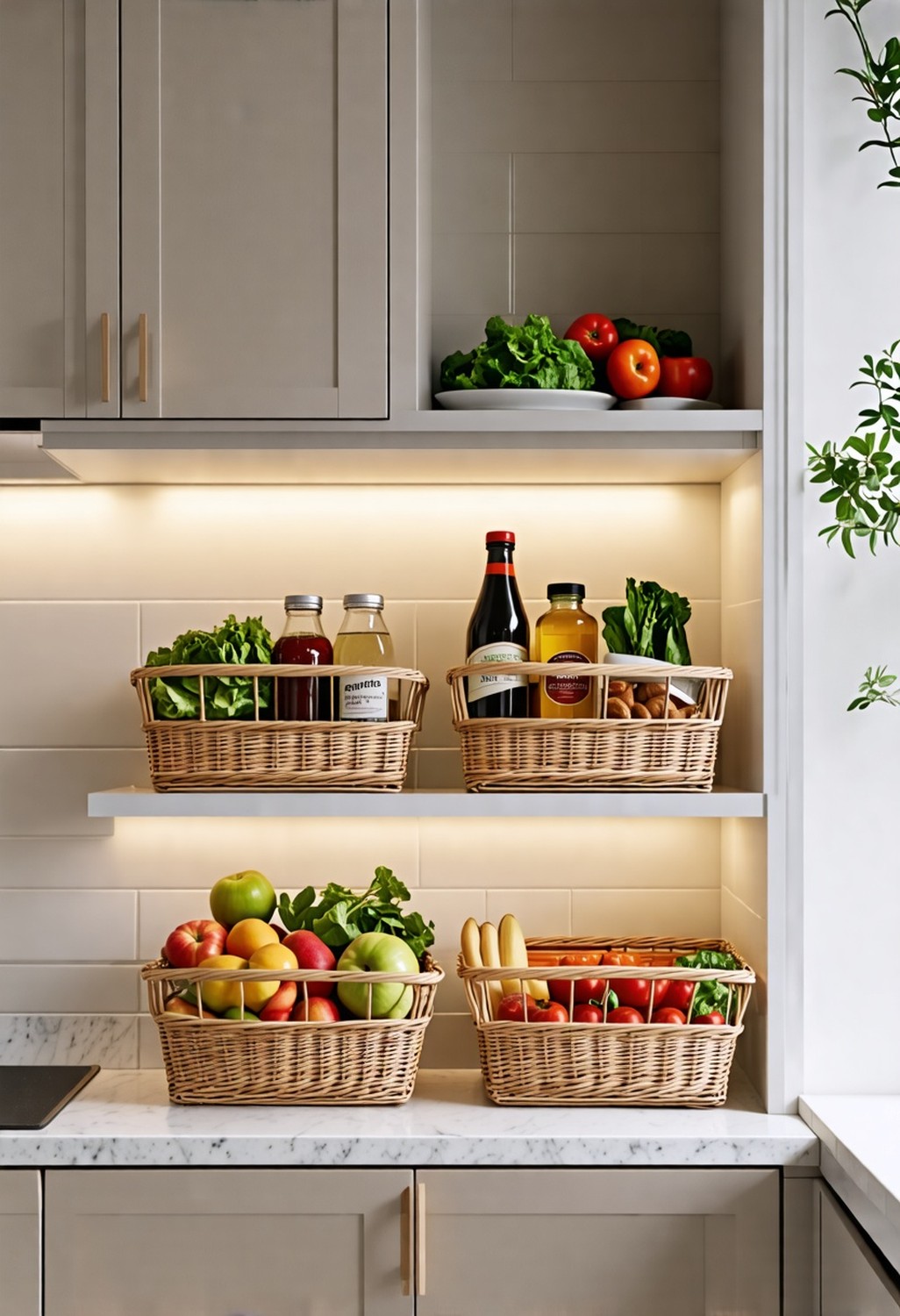 Install Under-Shelf Baskets