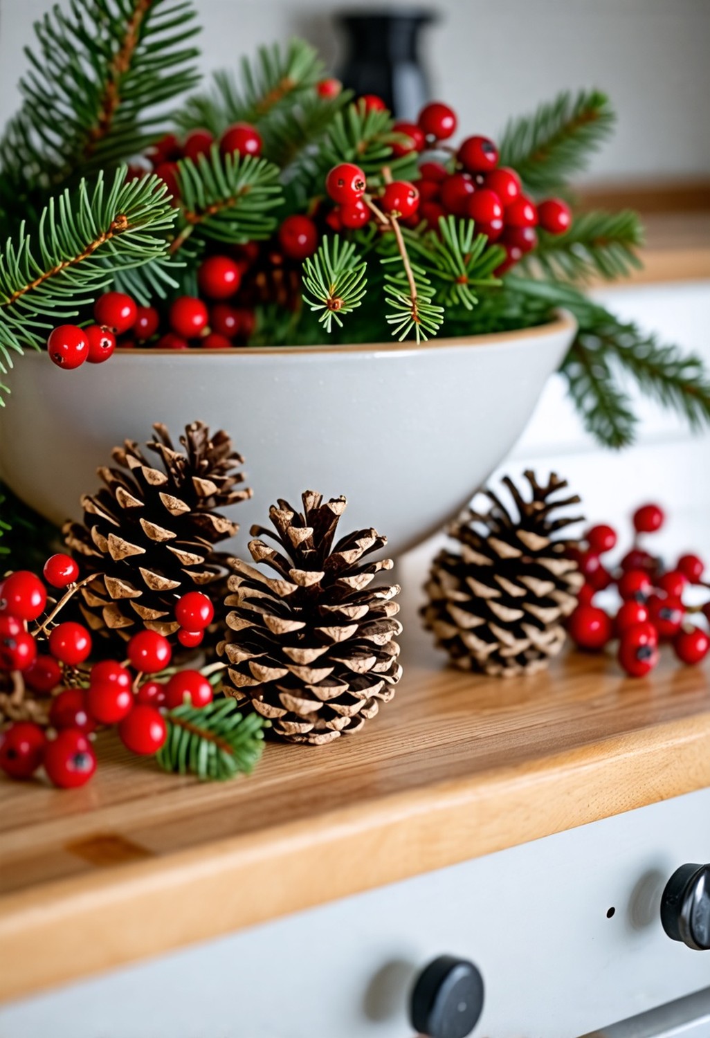 Pinecone and Berry Accents