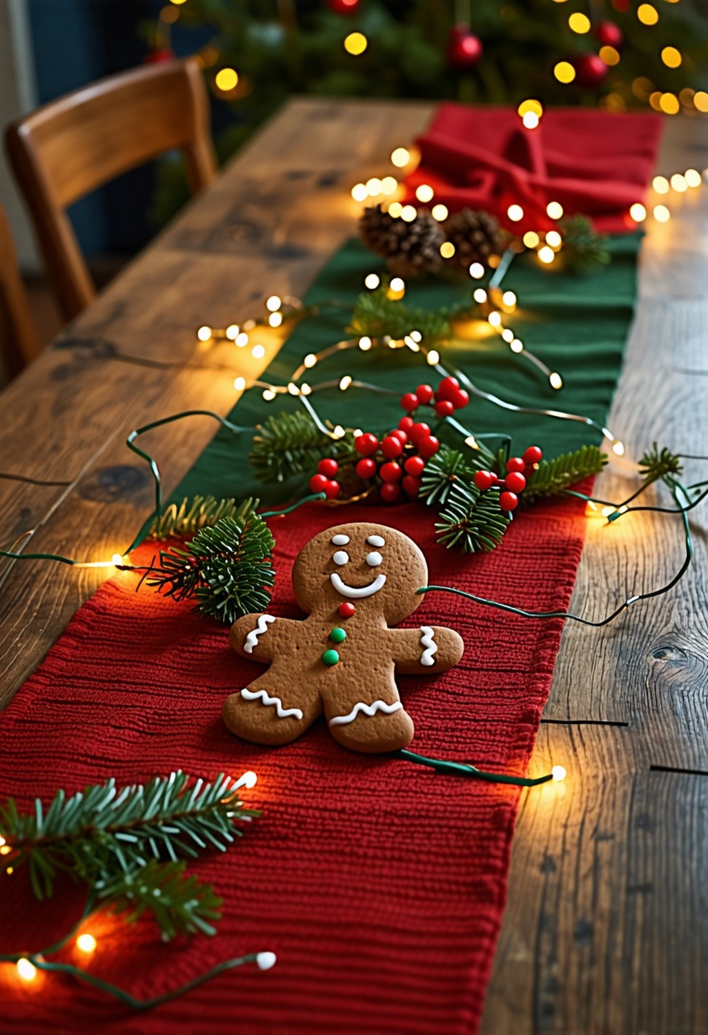 Red and Green Table Runner