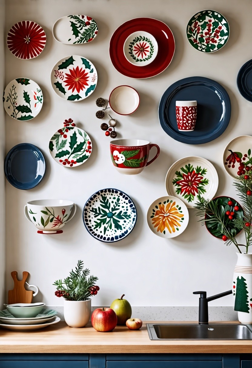 Seasonal Tableware as Wall Accents