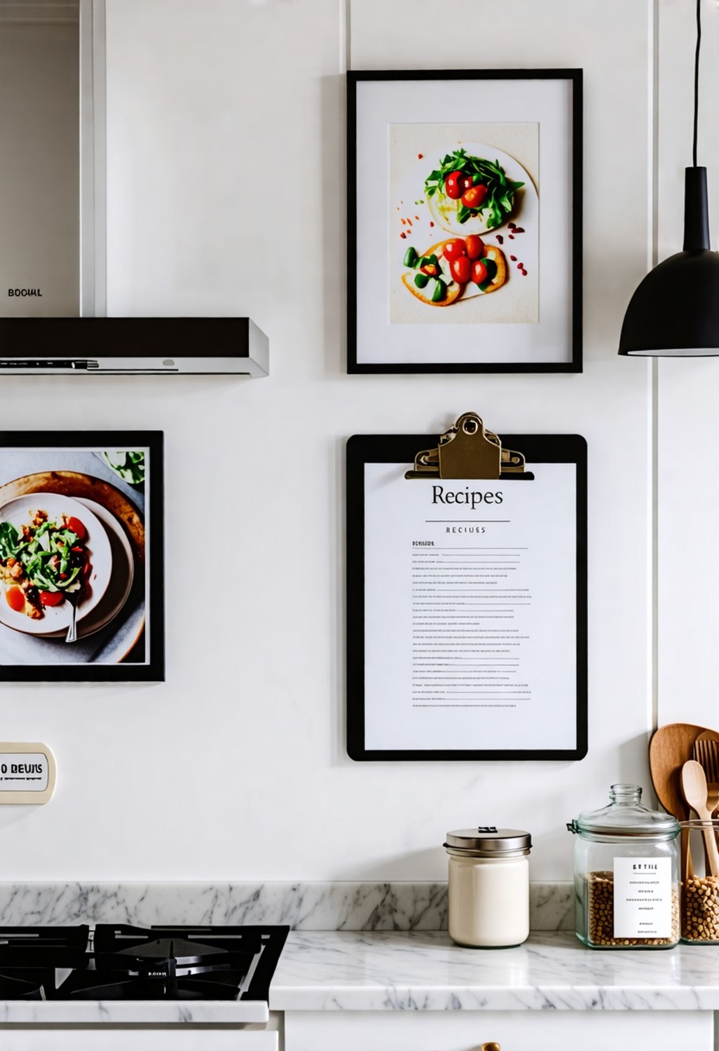 Use Clipboards or Frames for Recipes