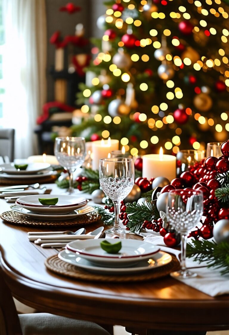 20 Christmas Dining Table Decor Ideas