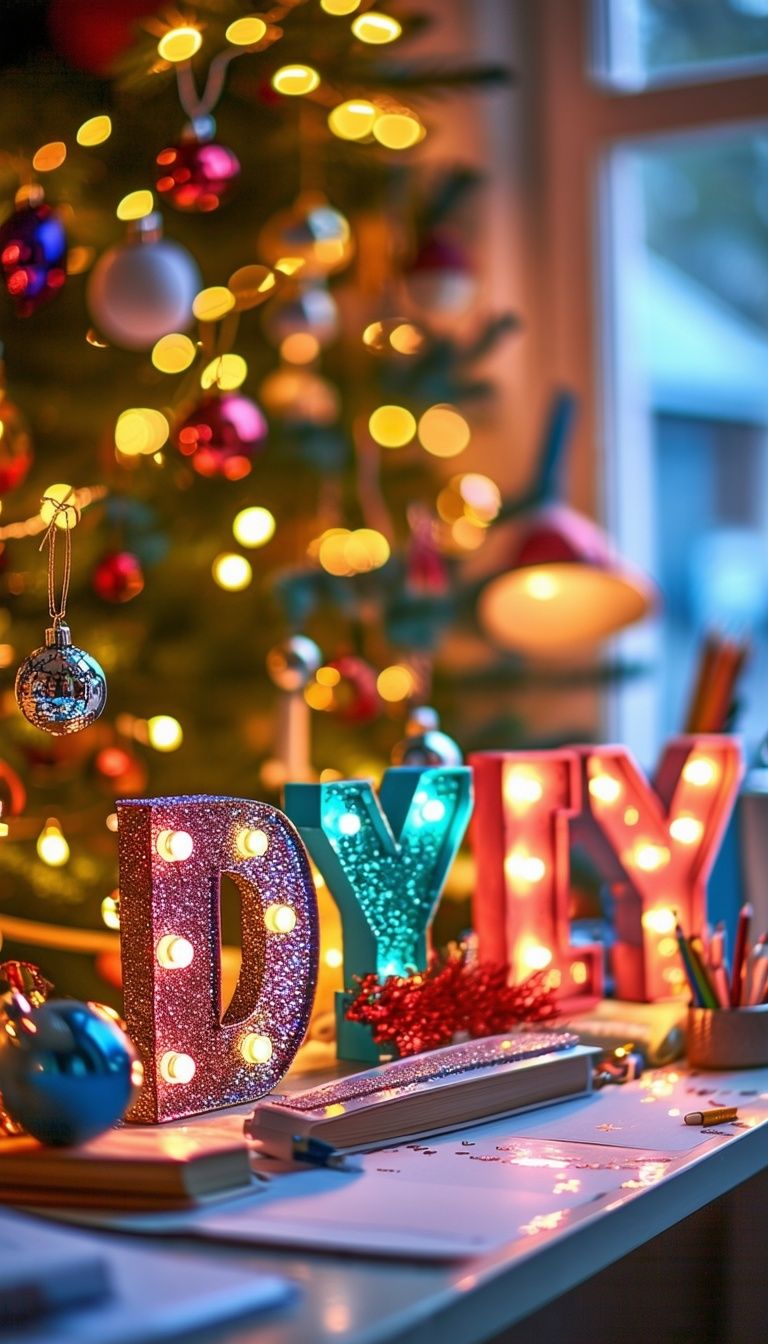 DIY Light-Up Christmas Letters