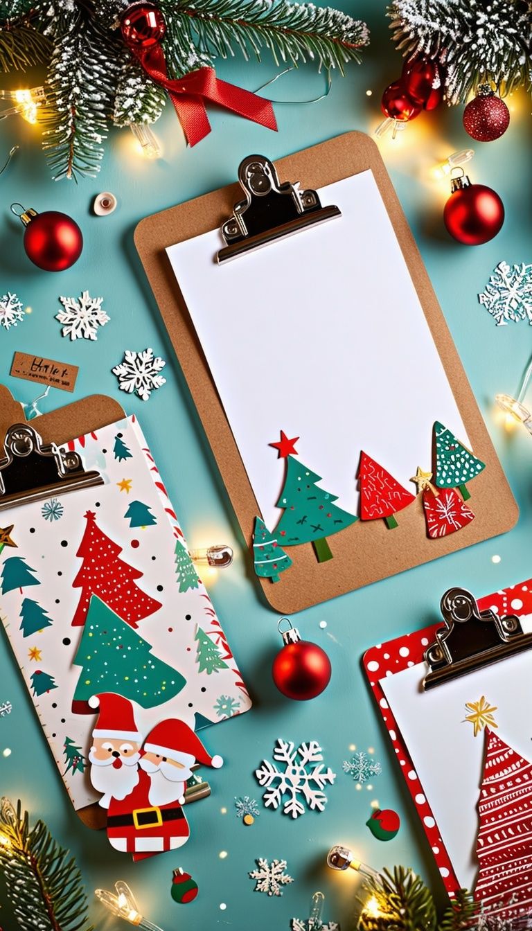 Festive Clipboard Decorations