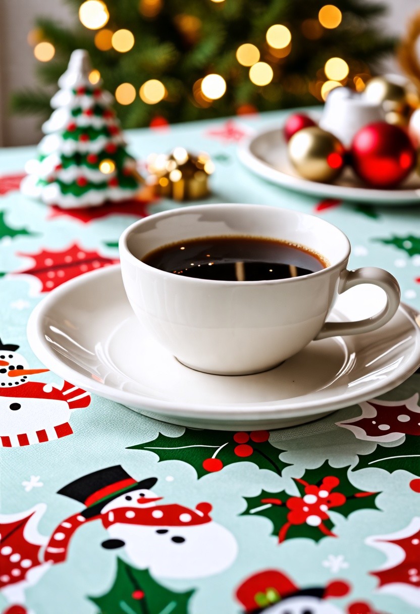 Festive Tablecloth with Cheerful Prints