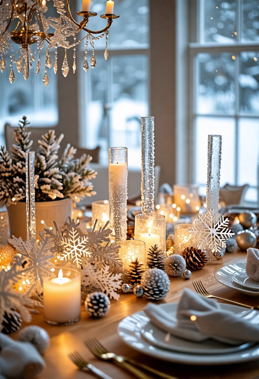 Frosted Glass and Icicle Decorations