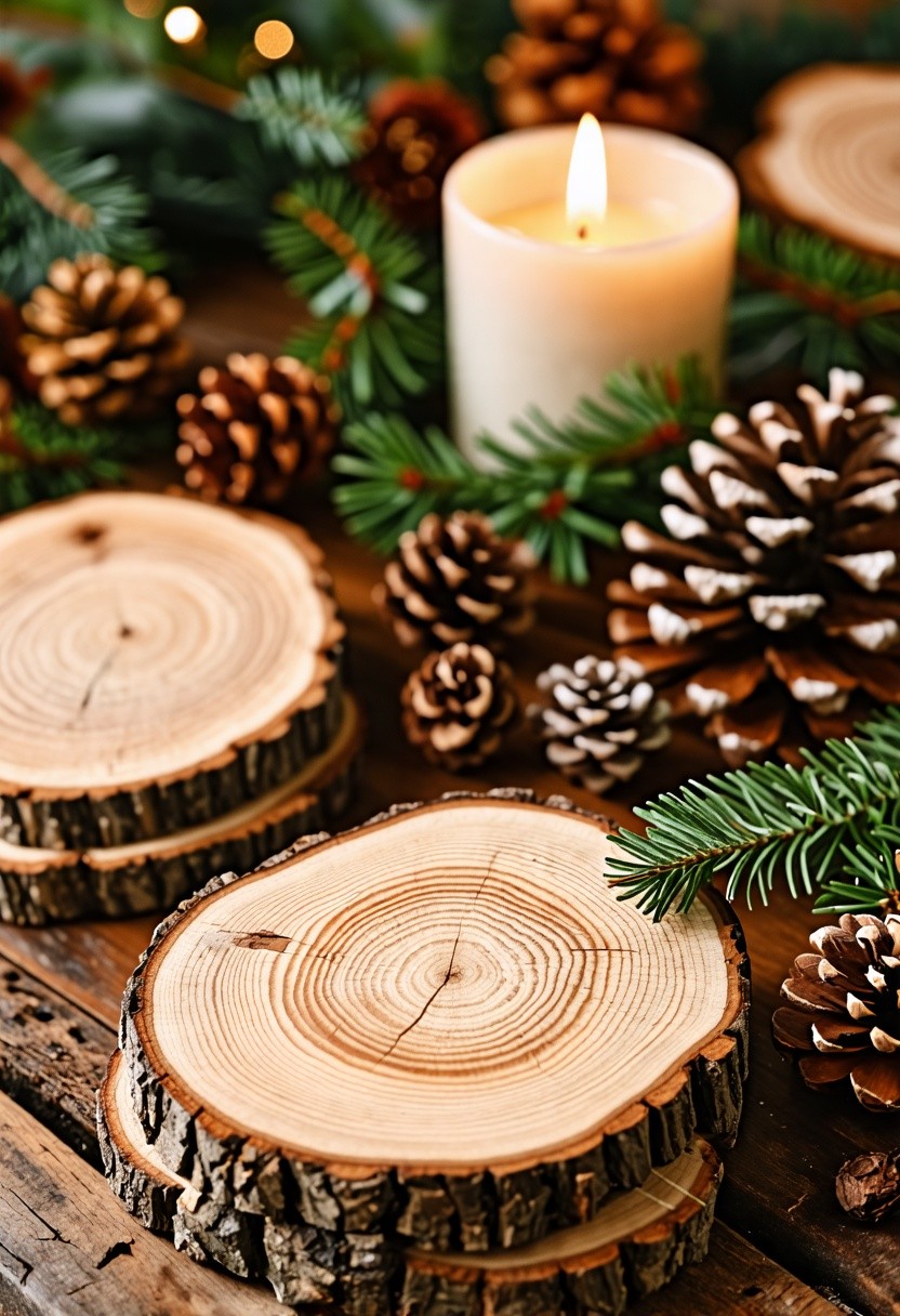 Log Slice Coasters