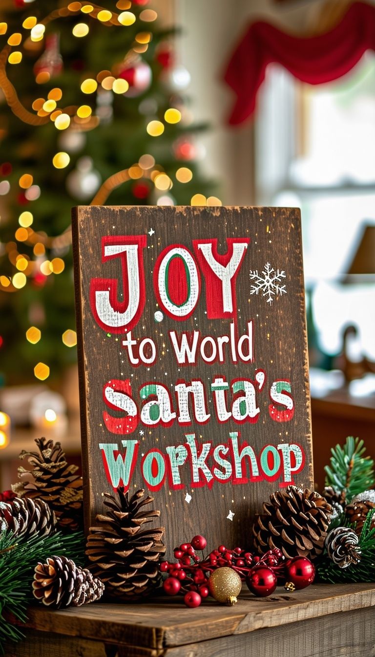 Painted Wooden Christmas Signs