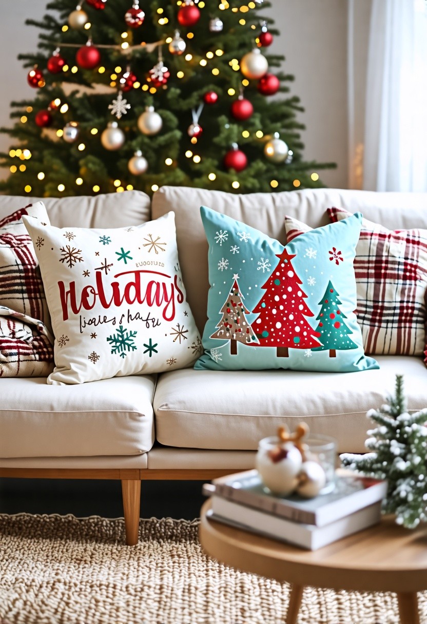 Set of Holiday Themed Pillows