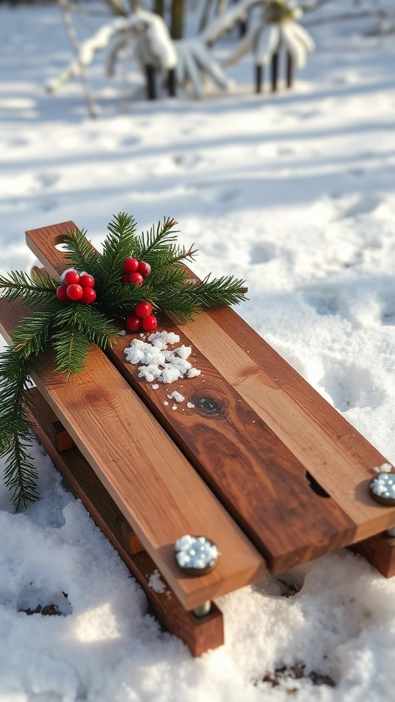 Decorative Wood Sled