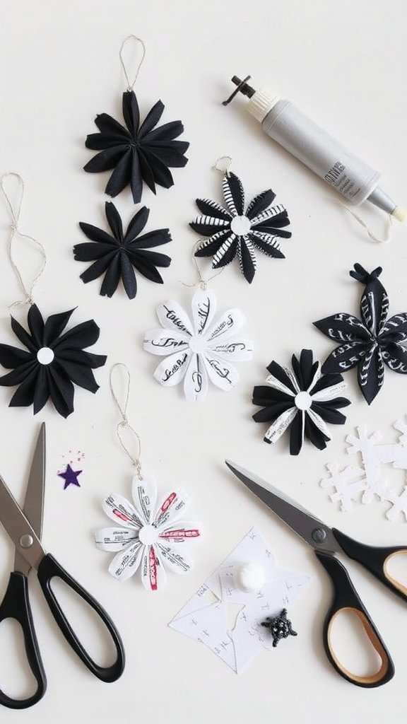 DIY Black and White Ornament Crafts