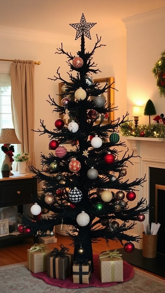 DIY Black Tree with Upcycled Materials