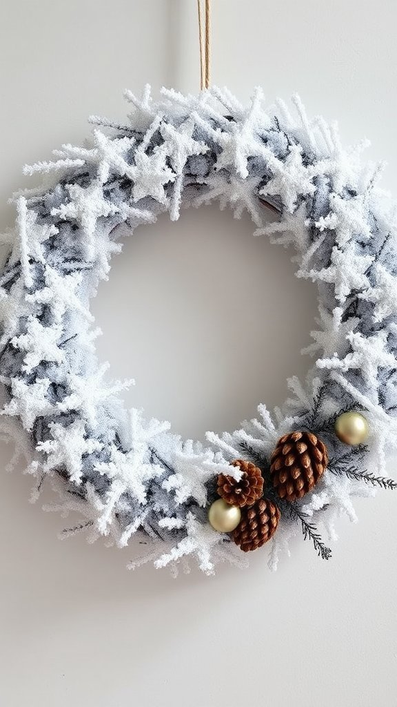 Frosted Wreath with Glitter Yarn