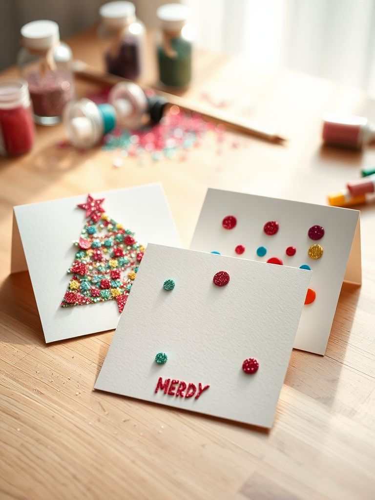 Glittery Christmas Cards