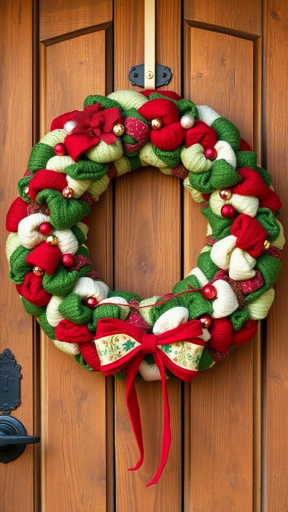 Layered Yarn Wreath