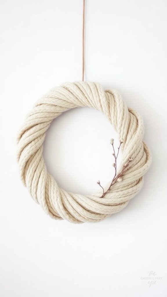 Modern Minimalist Yarn Wreath