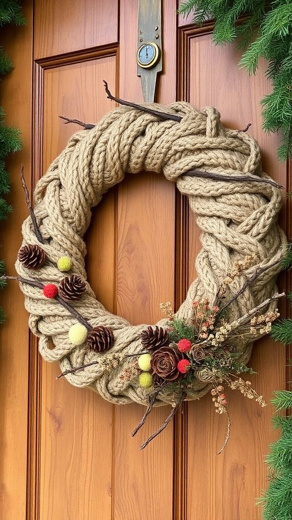 Natural Elements Yarn Wreath