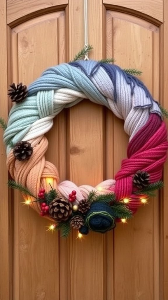 Ombre Yarn Wreath