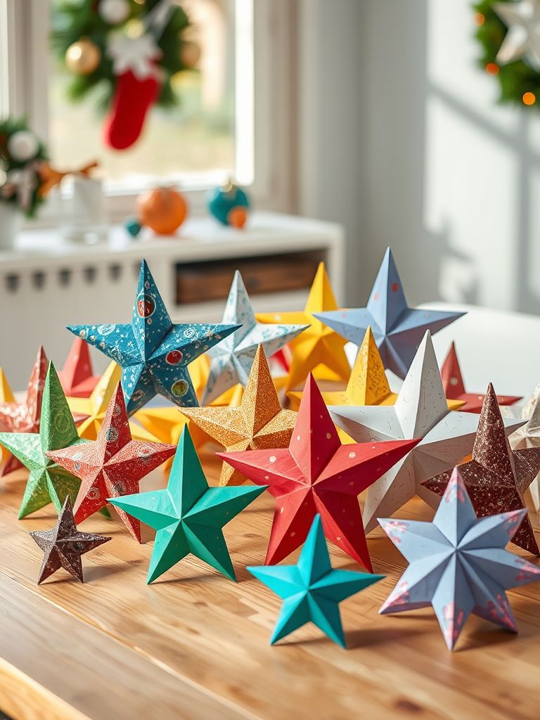 Paper Mache Christmas Stars