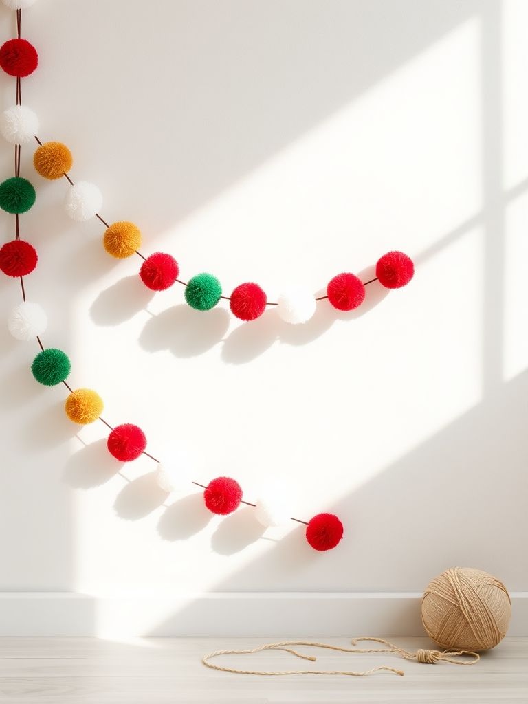 Pom Pom Christmas Garland