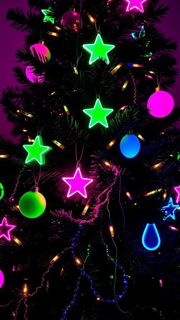 Pop of Color with Neon Ornaments