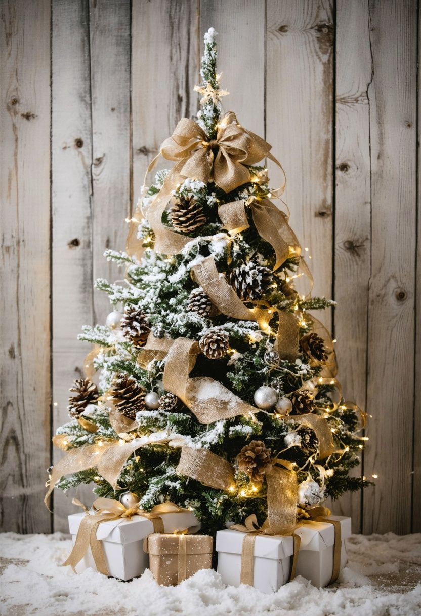 Rustic White Tree with Natural Elements