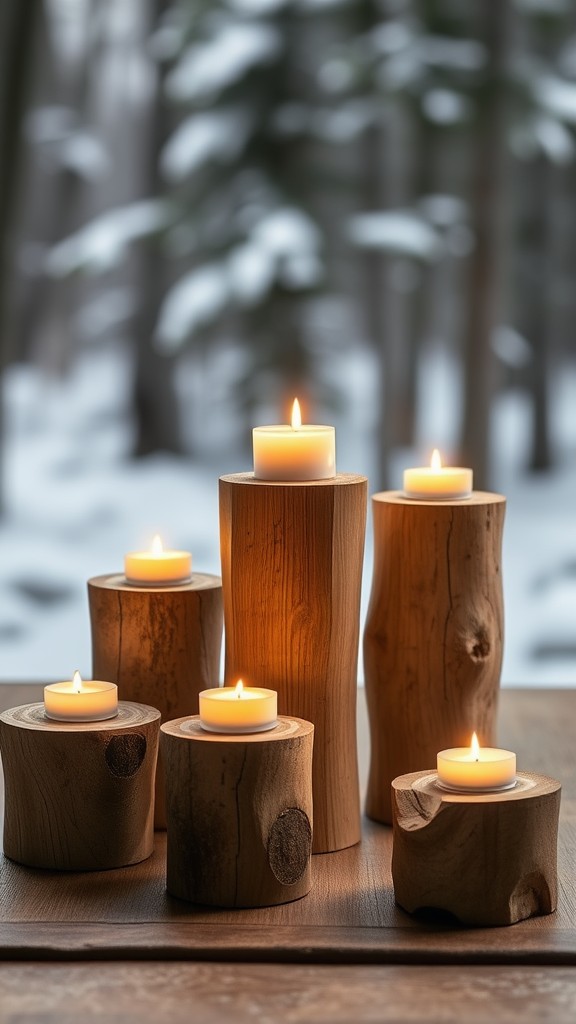 Scrap Wood Candle Holders