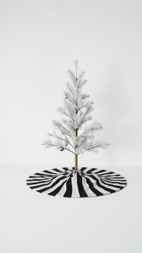 Striped Black and White Tree Skirt