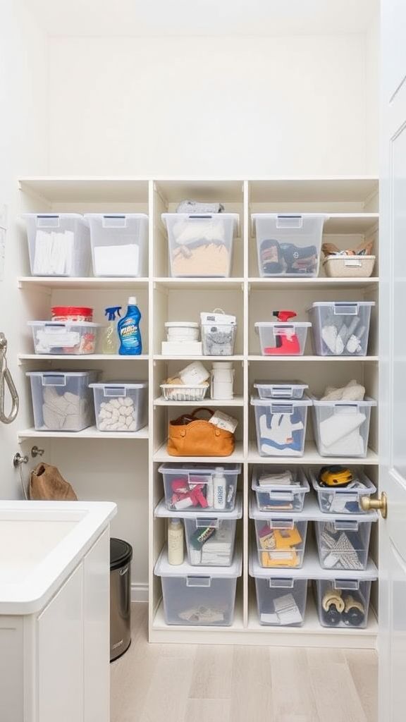 Use Clear Storage Bins for Easy Visibility