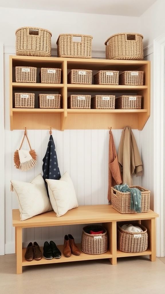 Use of Baskets for Clutter Control