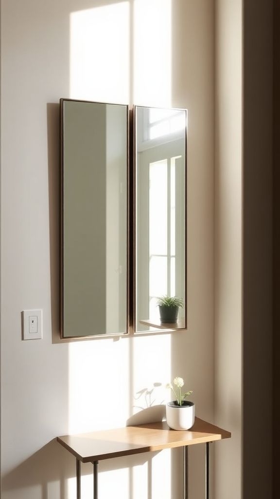 Wall-mounted Folding Mirrors