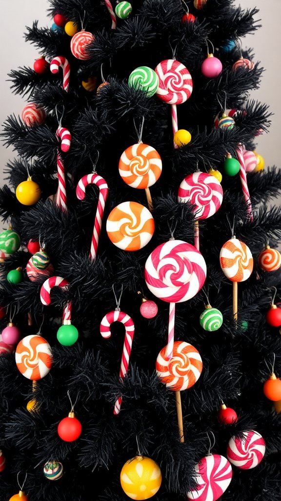 Whimsical Approach with Candy Ornaments