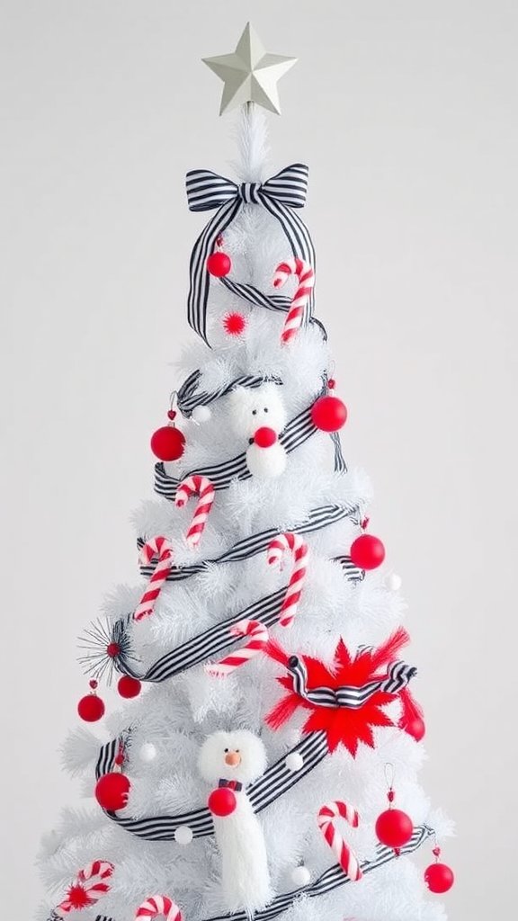 Whimsical Black Candy Cane Theme