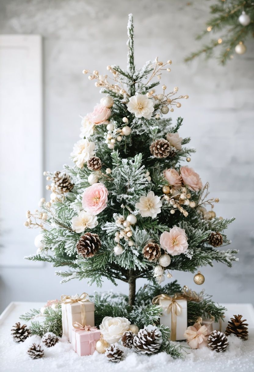 White Tree with Botanical or Floral Touches