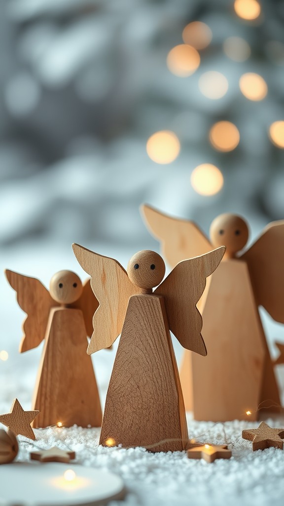 Wooden Angel Decorations