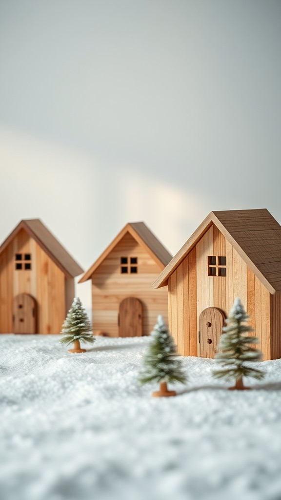 Wooden Christmas Village