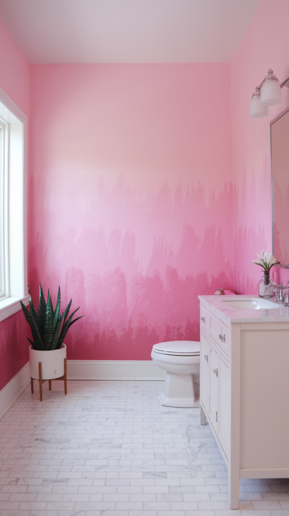 Ombre Pink Paint Techniques