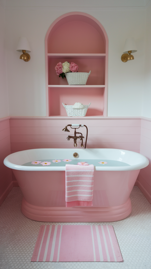 Pink Bathtubs as a Focal Point