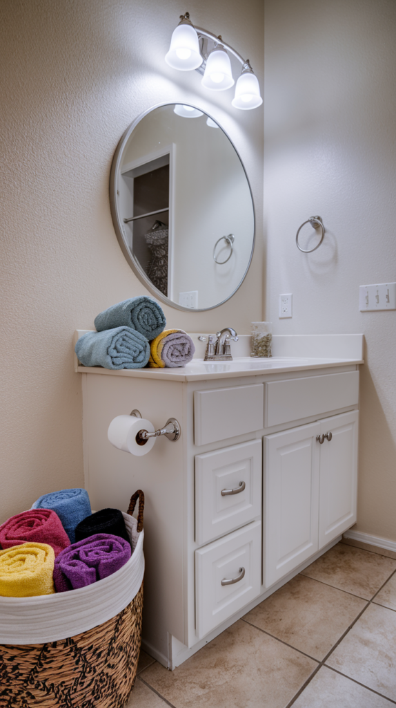 Showcase Colorful Towels as Accents