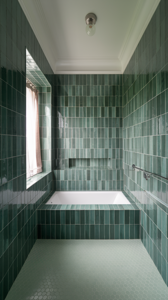 Vertical Green Tile Installation