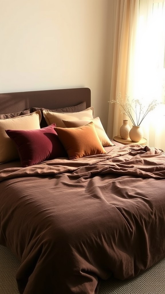 Accent Pillows in Different Shades of Brown