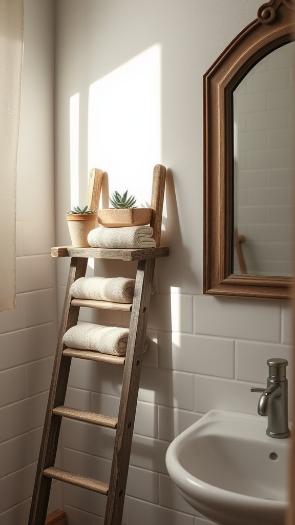 Add a Little Ladder for Rustic Charm