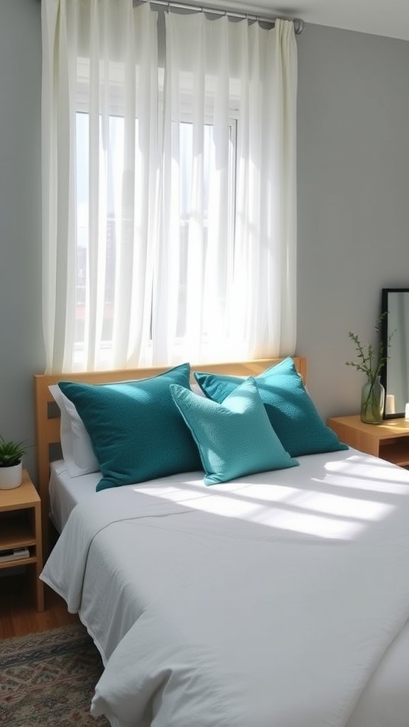 Add Teal Decorative Throw Pillows