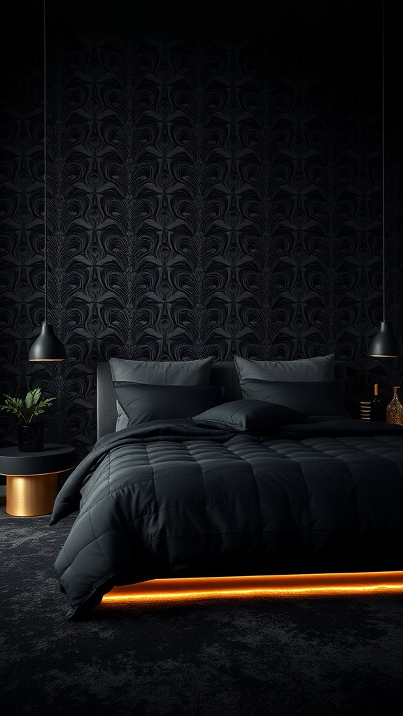 Add Textured Black Wallpaper