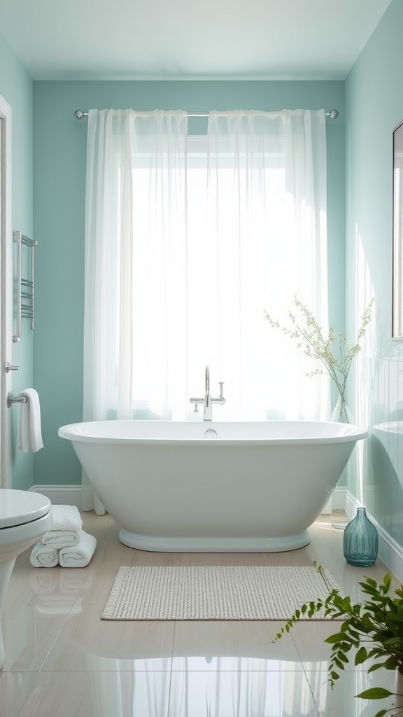 Aqua Accents with White Fixtures