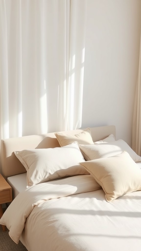 Beige Accent Pillows with Different Shapes