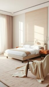 beige bedroom ideas for minimalist eleganc